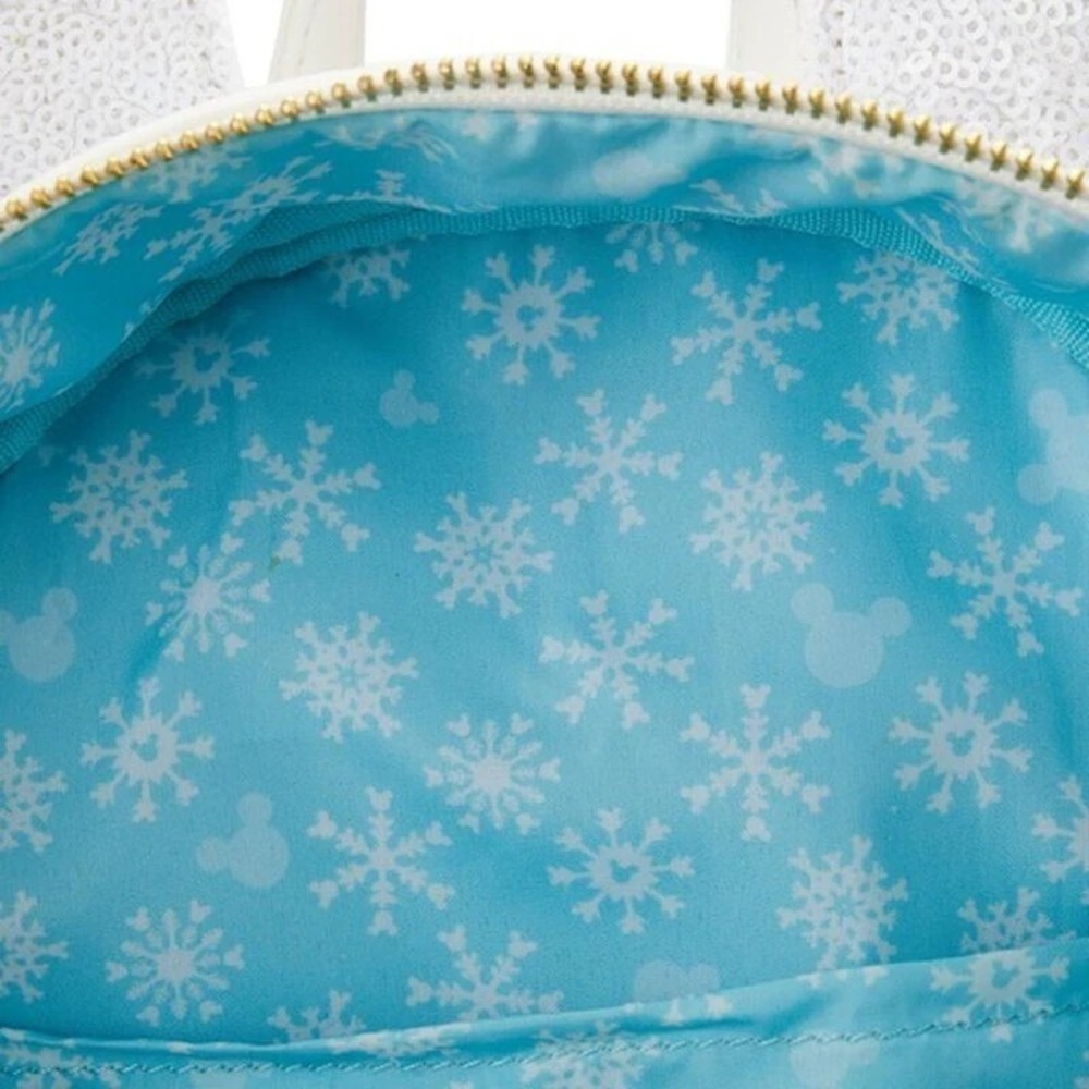 Loungefly Disney Mickey Mouse Sequin Snowman Mini Backpack‎ Exclusive - Picture 6 of 6